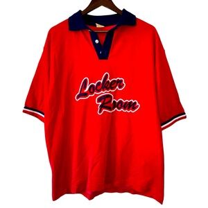 Vintage 80s Locker Room Logo #12 Collar Polo Jersey Shirt